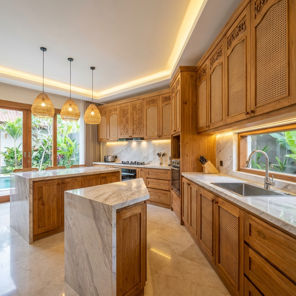 Kitchen Set Kayu - Tukang Cikarang