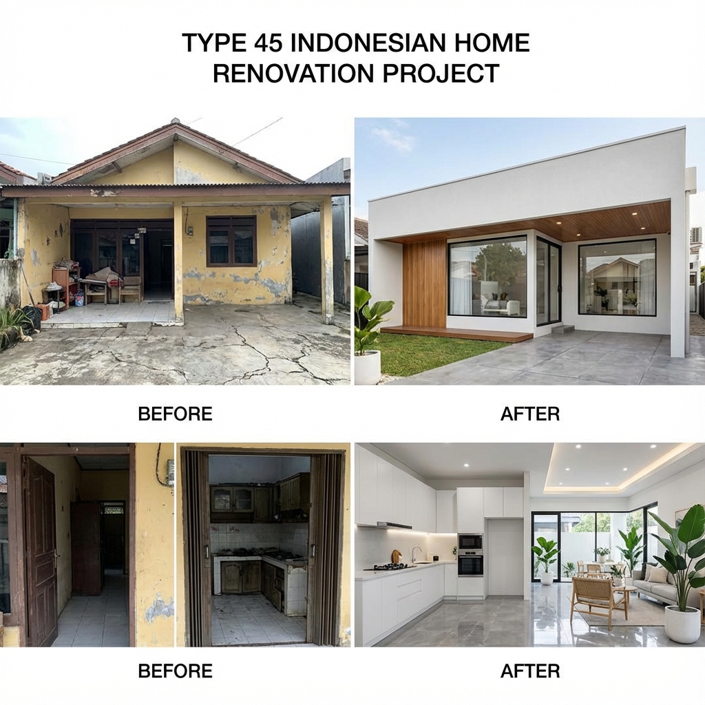 Renovasi Rumah Type 45